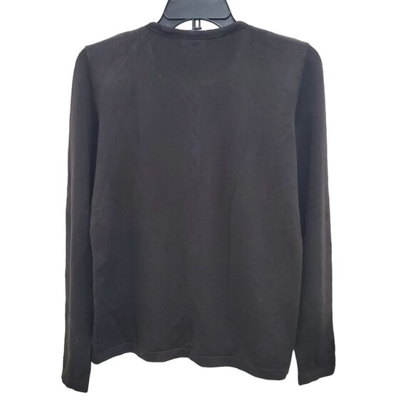 Worth Women's Vintage Brown Silk Blend Button Up Clasp LS Cardigan Size S - Picture 6 of 6